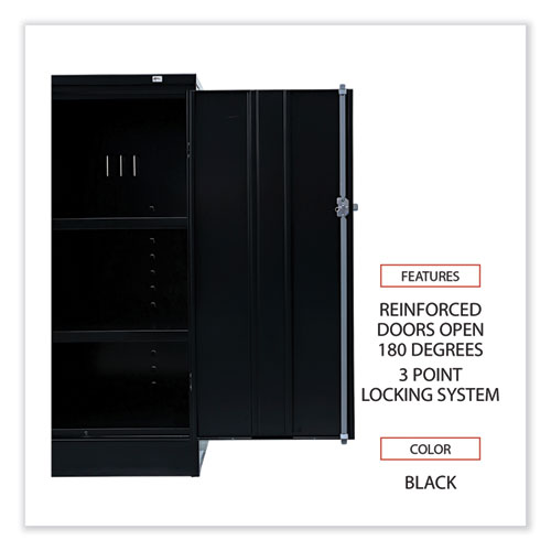 Picture of Standard Assembled Storage Cabinet, 36w x 18d x 42h, Black