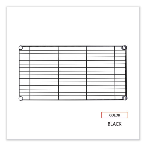 Picture of Industrial Wire Shelving Extra Wire Shelves, 36w x 18d, Black, 2 Shelves/Carton