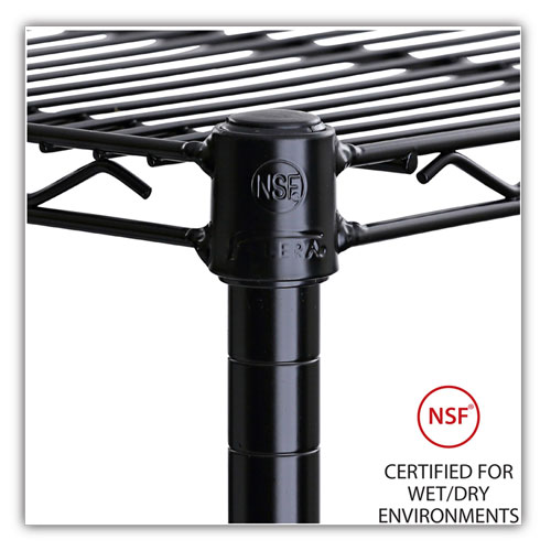 Picture of Industrial Wire Shelving Extra Wire Shelves, 36w x 24d, Black, 2 Shelves/Carton