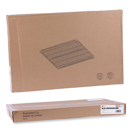 Picture of Industrial Wire Shelving Extra Wire Shelves, 36w x 24d, Black, 2 Shelves/Carton