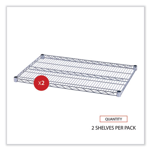 Picture of Industrial Wire Shelving Extra Wire Shelves, 36w x 24d, Silver, 2 Shelves/Carton