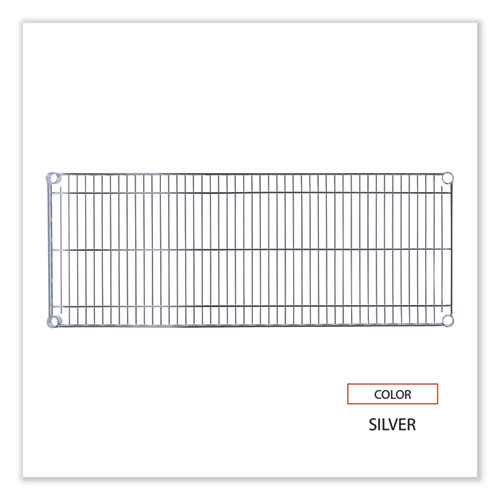 Picture of Industrial Wire Shelving Extra Wire Shelves, 48w x 18d, Silver, 2 Shelves/Carton