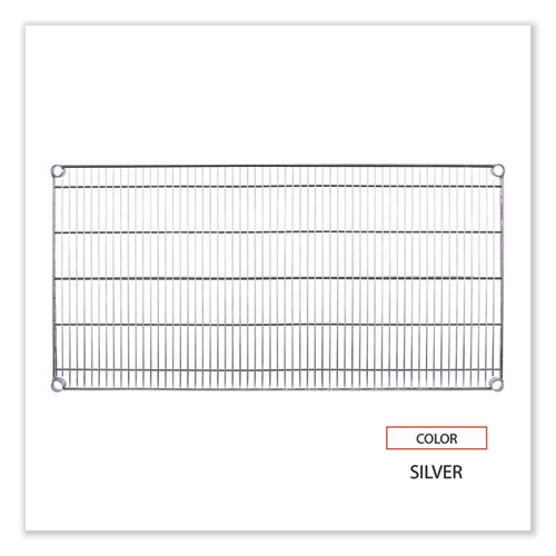 Picture of Industrial Wire Shelving Extra Wire Shelves, 48w x 24d, Silver, 2 Shelves/Carton