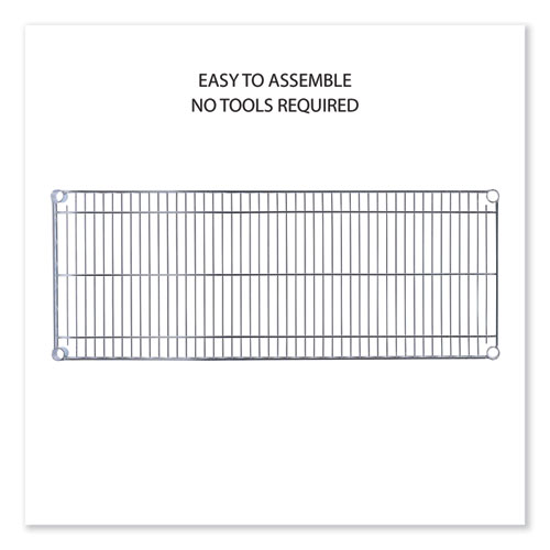 Picture of 5-Shelf Wire Shelving Kit with Casters and Shelf Liners, 48w x 18d x 72h, Silver