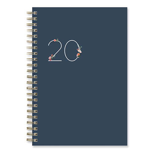 Picture of Ashlyn Weekly/Monthly Planner, Floral Artwork, 8 x 5, Navy Blue/Multicolor Cover, 12-Month (Jan to Dec): 2023
