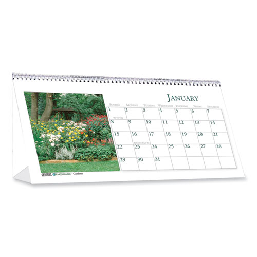 Picture of Earthscapes Recycled Desktop Calendar, Gardens of the World Photography, 8.5 x 4.5, White Sheets, 12-Month (Jan-Dec): 2023