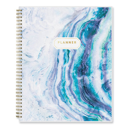 Picture of Gemma Academic Year Weekly/Monthly Planner, Geode Artwork, 11 x 8.5, Blue/White/Green Cover, 12-Month (July-June): 2022-2023