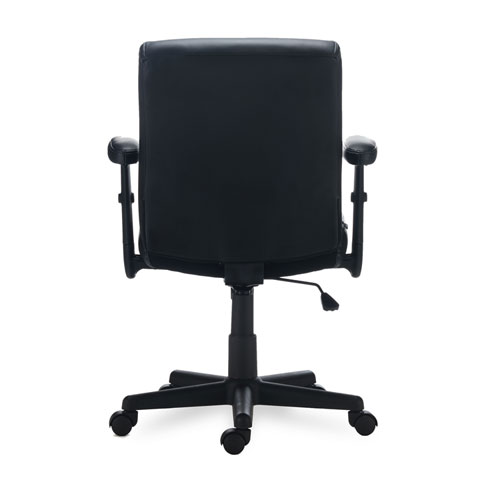 Picture of Alera Harthope Leather Task Chair, Supports Up to 275 lb, Black Seat/Back, Black Base