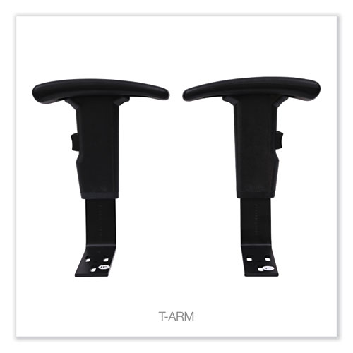 Picture of Optional Height-Adjustable T-Arms for Alera Essentia and Interval Series Chairs, Black, 2/Set