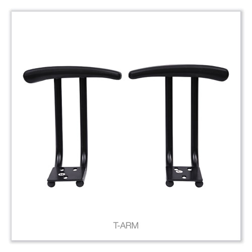 Picture of Optional Fixed Height T-Arms for Alera Essentia and Interval Series Chairs, Black, 2/Set