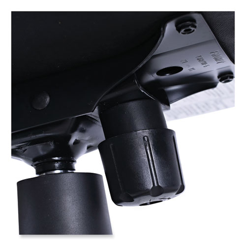 Picture of Alera Ravino Big/Tall High-Back Bonded Leather Chair, Headrest, Supports 450 lb, 20.07" to 23.74" Seat, Black, Chrome Base