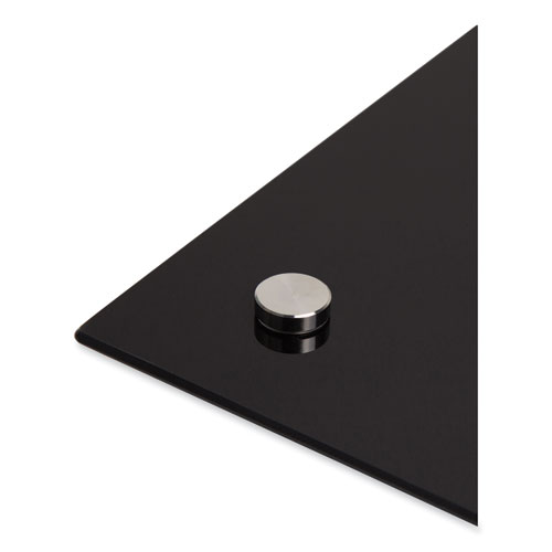 Picture of Black Glass Dry Erase Board, 72" x 48" (Actual Size: 70" x 47"), Black Surface