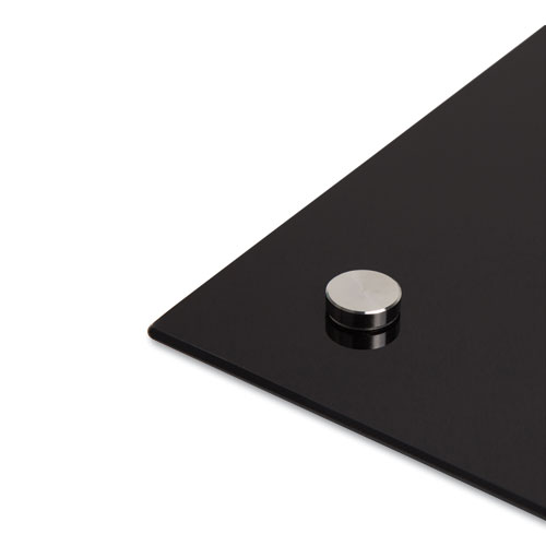 Picture of Black Glass Dry Erase Board, 96" X 48" (Actual Size: 95" x 47"), Black Surface