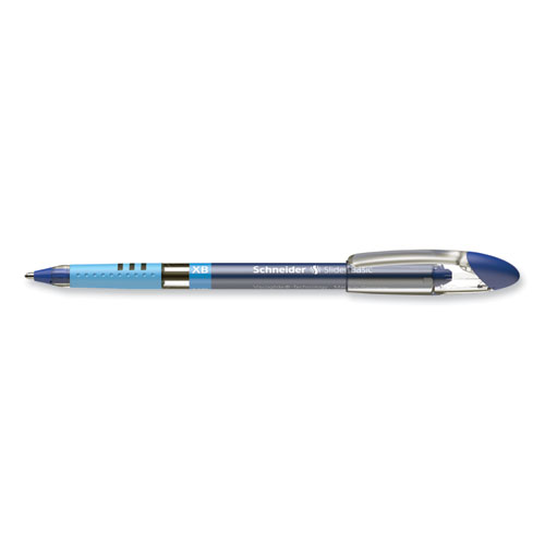 Picture of Slider Basic Ballpoint Pen, Stick, Extra-Bold 1.4 mm, Blue Ink, Blue Barrel, 10/Box