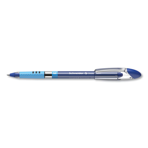 Picture of Slider Basic Ballpoint Pen, Stick, Medium 0.8 mm, Blue Ink, Blue Barrel, 10/Box