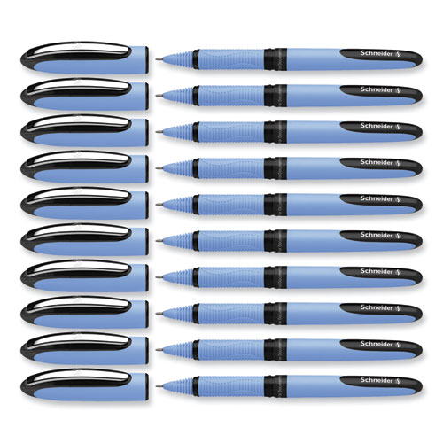 Picture of One Hybrid N Roller Ball Pen, Stick, Fine 0.5 mm, Black Ink, Blue Barrel, 10/Box