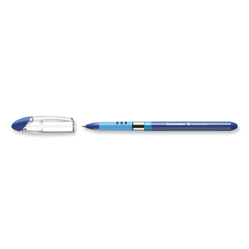 Picture of Slider Basic Ballpoint Pen, Stick, Medium 0.8 mm, Blue Ink, Blue Barrel, 10/Box