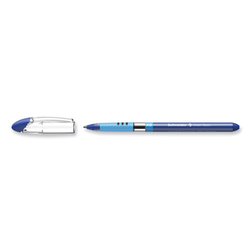 Picture of Slider Basic Ballpoint Pen, Stick, Extra-Bold 1.4 mm, Blue Ink, Blue Barrel, 10/Box