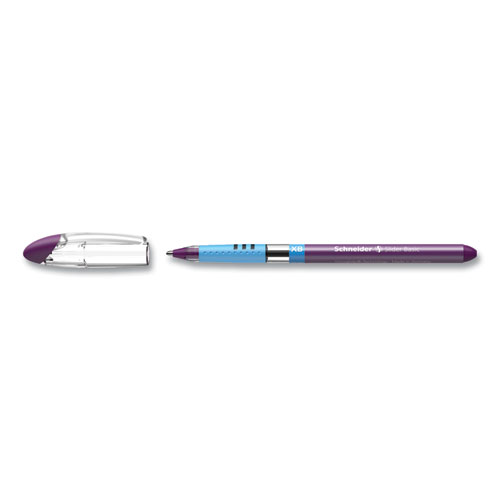 Picture of Slider Basic Ballpoint Pen, Stick, Extra-Bold 1.4 mm, Violet Ink, Violet Barrel, 10/Box