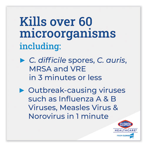 Picture of Bleach Germicidal Wipes, 1-Ply, 12 x 12, Unscented, White, 110/Refill, 2 Refills/Carton