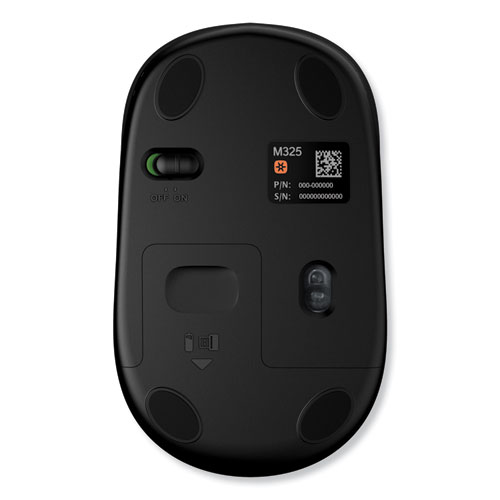 Picture of M325 Wireless Mouse, 2.4 GHz Frequency/30 ft Wireless Range, Left/Right Hand Use, Silver