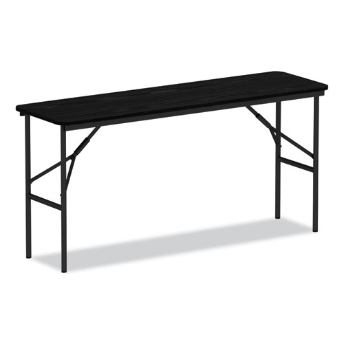 Picture of Wood Folding Table, Rectangular, 59.88w x 17.75d x 29.13h, Black