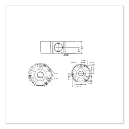 Picture of Fixed Dome Junction Box, 4.28 x 4.28 x 1.42, White