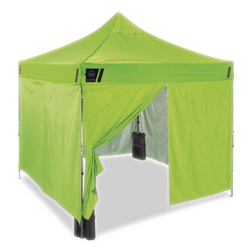 Picture of Shax 6053 Enclosed Pop-Up Tent Kit, Single Skin, 10 ft x 10 ft, Polyester/Steel, Lime