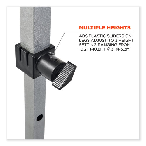 Picture of Shax 6052 Heavy-Duty Tent Kit + Mesh Windows, Single Skin, 10 ft x 10 ft, Polyester/Steel, Blue