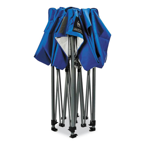 Picture of Shax 6052 Heavy-Duty Tent Kit + Mesh Windows, Single Skin, 10 ft x 10 ft, Polyester/Steel, Blue