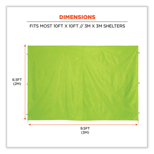 Picture of Shax 6054 Pop-Up Tent Sidewall Kit, Single Skin, 10 ft x 10 ft, Polyester, Lime