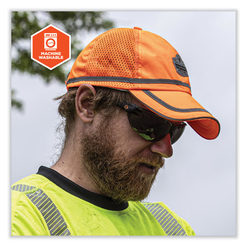 Picture of GloWear 8930 Hi-Vis Baseball Cap, Polyester, One Size Fits Most, Orange