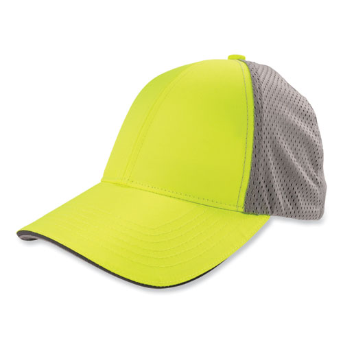 Picture of GloWear 8931 Reflective Stretch-Fit Hat, Cotton/Polyester, Small/Medium, Hi-Vis Lime