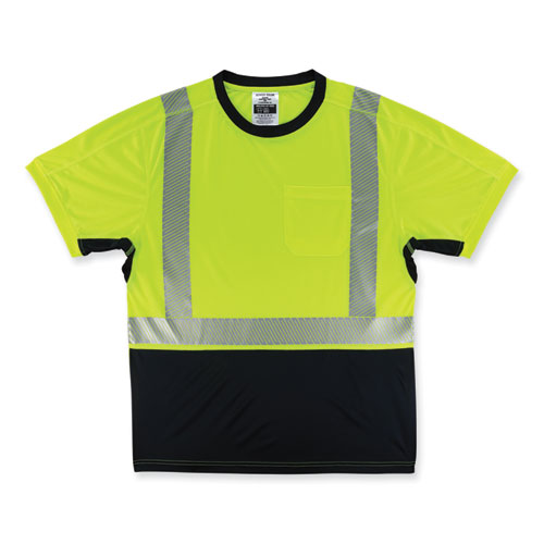 Picture of GloWear 8283BK Class 2 Lightweight Performance Hi-Vis T-Shirt, Polyester, X-Large, Lime