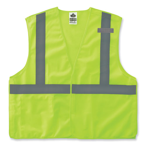 Picture of GloWear 8215BA-S Single Size Class 2 Economy Breakaway Mesh Vest, Polyester, 5X-Large, Lime