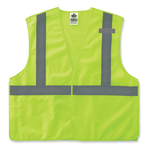 Picture of GloWear 8215BA-S Single Size Class 2 Economy Breakaway Mesh Vest, Polyester, X-Large, Lime