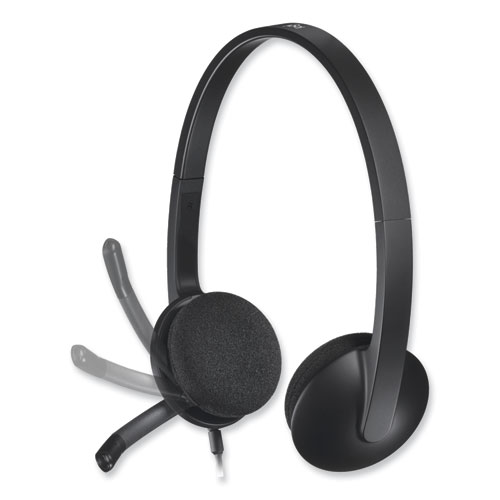 Picture of H340 Binaural Over The Head Corded Headset, Black