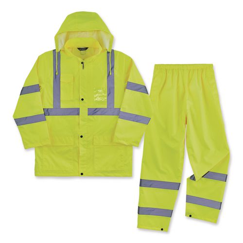 Picture of GloWear 8376K Lightweight HV Rain Suit, 2X-Large, Lime