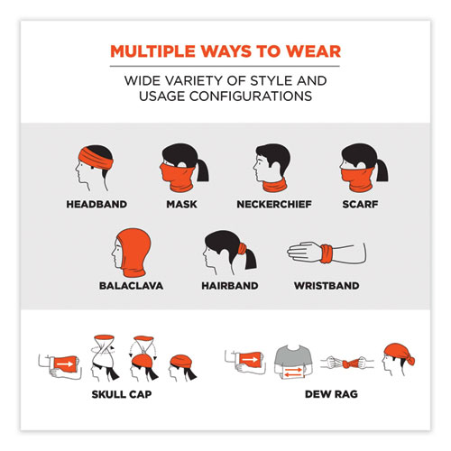 Picture of Chill-Its 6485 Multi-Band, Polyester, One Size Fits Most, Hi-Vis Lime