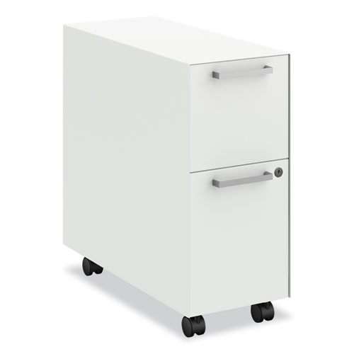 Picture of Fuse Mobile Slim Pedestal File, Left/Right, 2-Drawers: Box/File, Letter, Designer White, 10 x 23.25 x 21