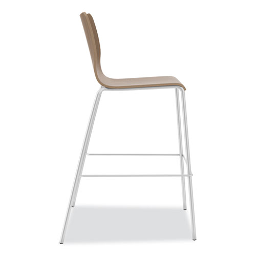 Picture of Ruck Laminate Task Stool, Supports up to 300 lb, 30" Seat Height, Pinnacle Seat/Base, Silver Frame