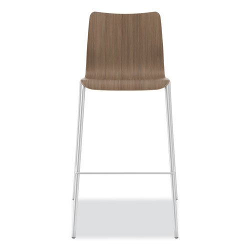 Picture of Ruck Laminate Task Stool, Supports up to 300 lb, 30" Seat Height, Pinnacle Seat/Base, Silver Frame