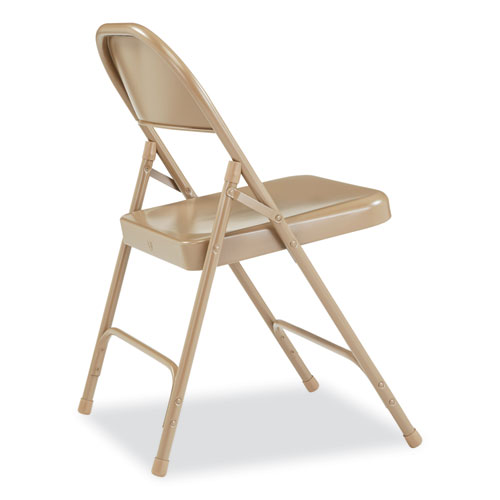 Picture of 50 Series All-Steel Folding Chair, Supports Up to 500 lb, 16.75" Seat Height, Beige Seat, Beige Back, Beige Base, 4/Carton