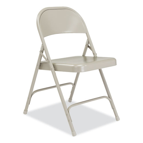 Picture of 50 Series All-Steel Folding Chair, Supports Up to 500 lb, 16.75" Seat Height, Gray Seat, Gray Back, Gray Base, 4/Carton