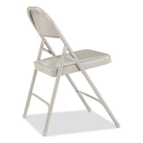 Picture of 50 Series All-Steel Folding Chair, Supports Up to 500 lb, 16.75" Seat Height, Gray Seat, Gray Back, Gray Base, 4/Carton