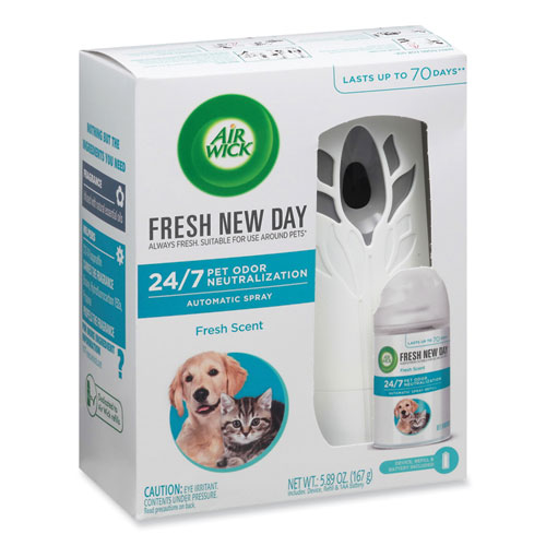 Picture of Pet Odor Neutralization Automatic Spray Starter Kit, 6 x 2.25 x 7.75, White/Gray, 4/Carton