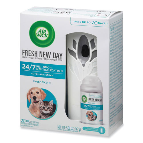 Picture of Pet Odor Neutralization Automatic Spray Starter Kit, 6 x 2.25 x 7.75, White/Gray, 4/Carton