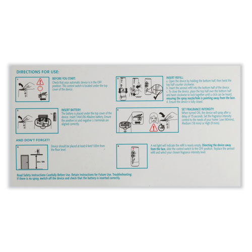 Picture of Pet Odor Neutralization Automatic Spray Starter Kit, 6 x 2.25 x 7.75, White/Gray, 4/Carton