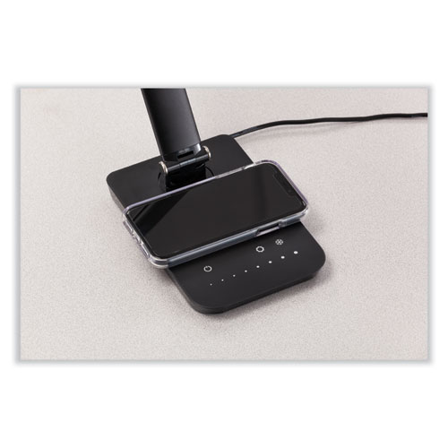 Picture of Vamp LED Wireless Charging Lamp, Multi-pivot Neck, 16.75" High, Black