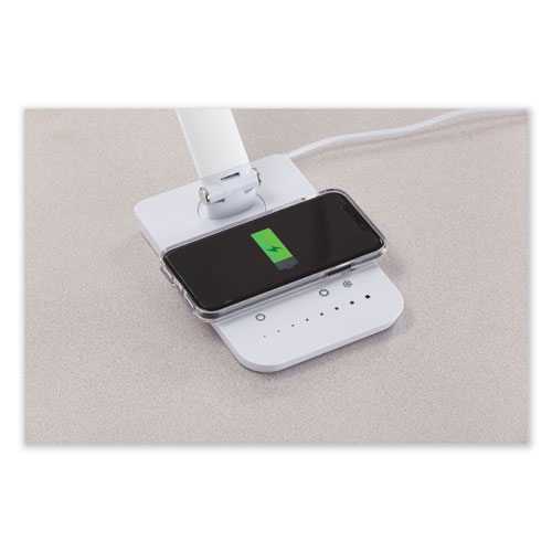 Picture of Vamp LED Wireless Charging Lamp, Multi-pivot Neck, 16.75" High, White